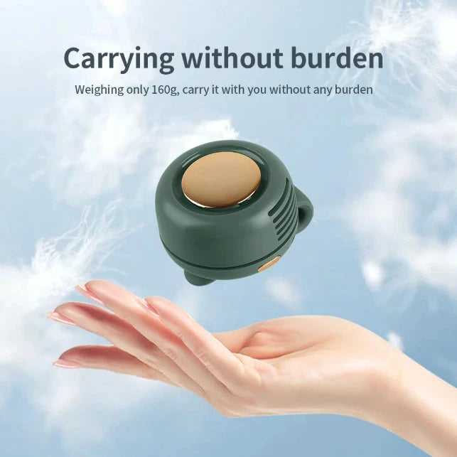 Bladeless USB Rechargeable Mini Fan with Waist Clip